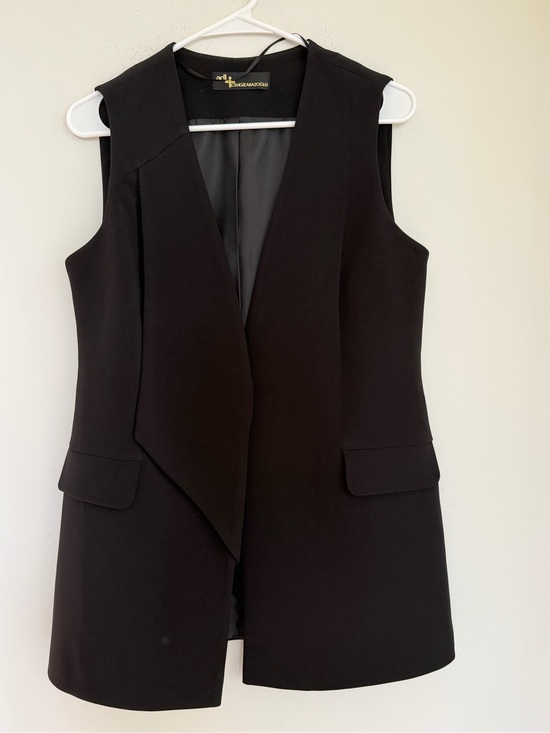 Adl Jackets & Blazers - ADL Black Sleeveless Draped Long Vest-Size M